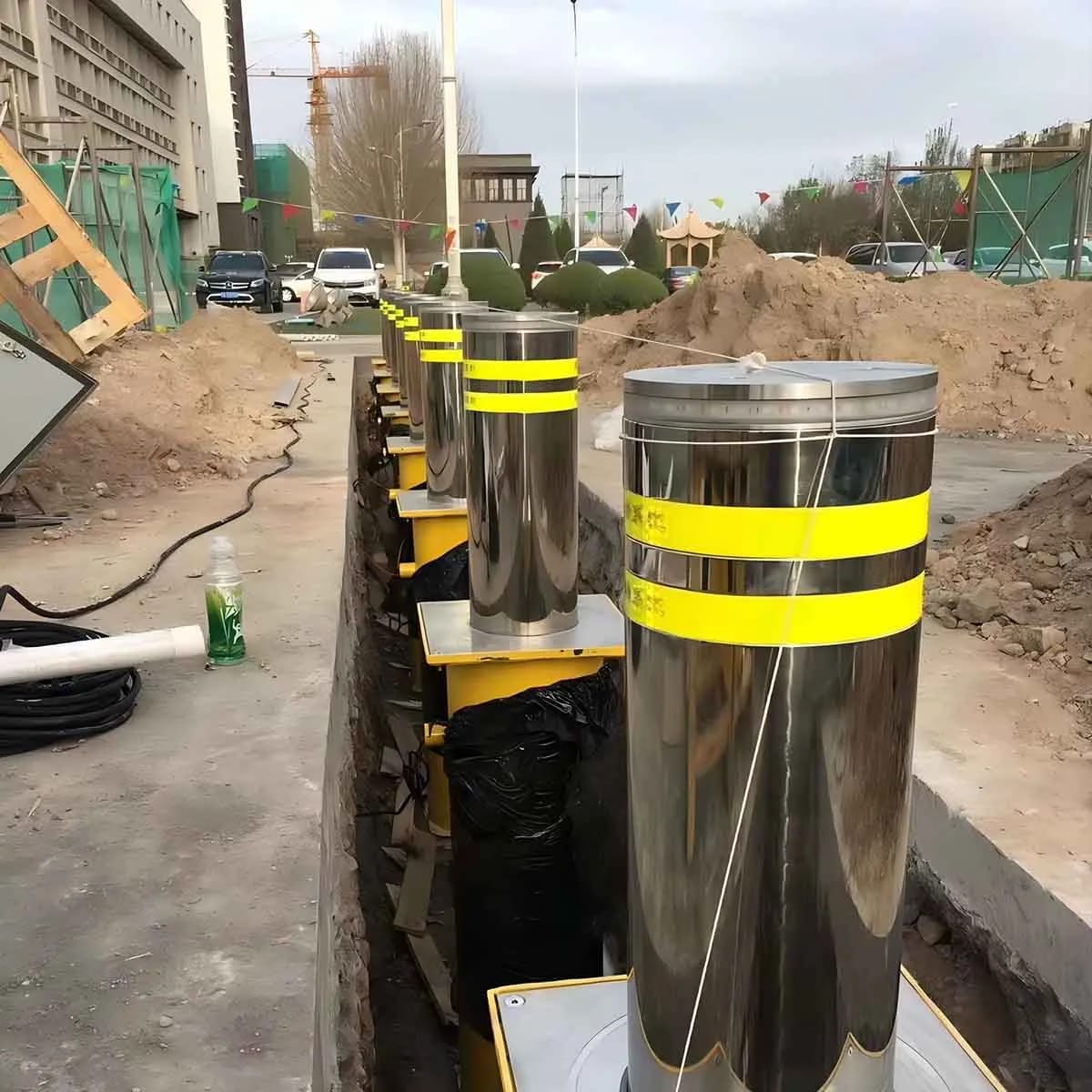 Instalação de bollards